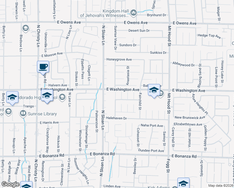 map of restaurants, bars, coffee shops, grocery stores, and more near 1203 Desert Solitude Street in Las Vegas