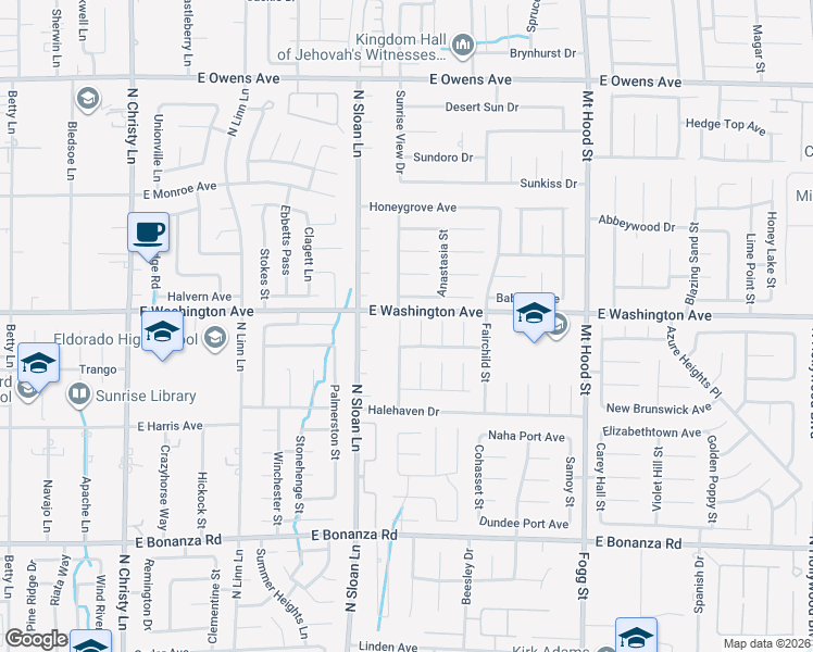 map of restaurants, bars, coffee shops, grocery stores, and more near 1203 Desert Solitude Street in Las Vegas