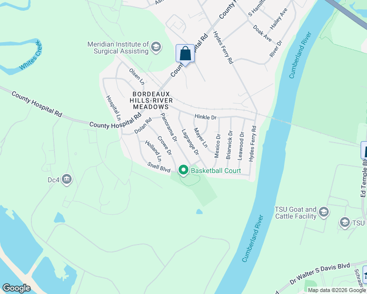 map of restaurants, bars, coffee shops, grocery stores, and more near 3220 Lagrange Drive in Nashville
