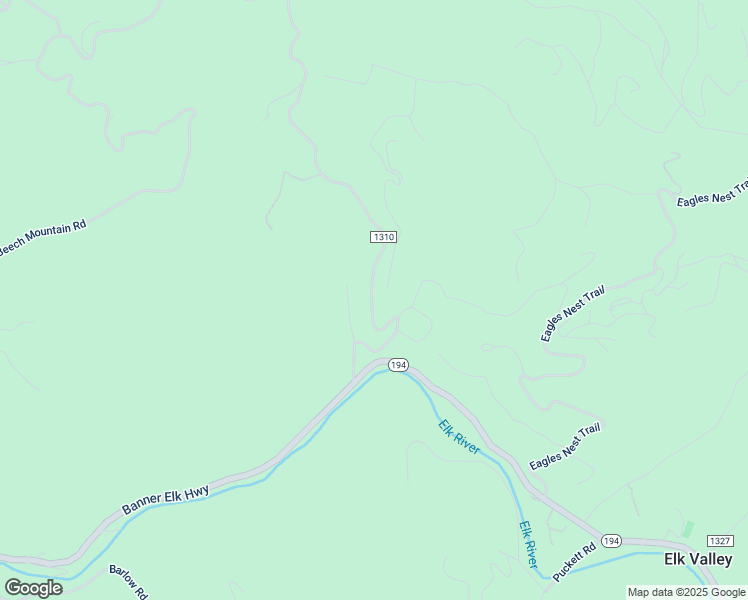 map of restaurants, bars, coffee shops, grocery stores, and more near 345 Sam Eller Road in Elk Park