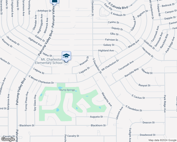 map of restaurants, bars, coffee shops, grocery stores, and more near 1721 Laguna Street in Pahrump