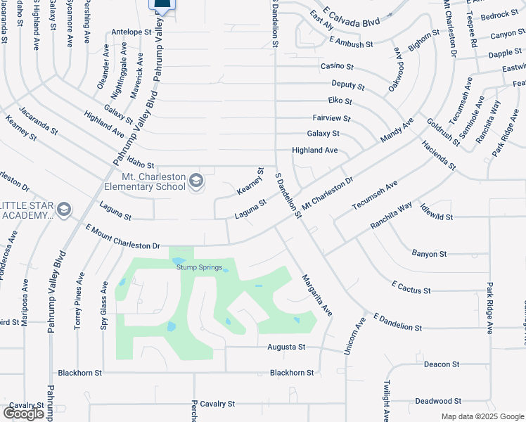 map of restaurants, bars, coffee shops, grocery stores, and more near 1721 Laguna Street in Pahrump