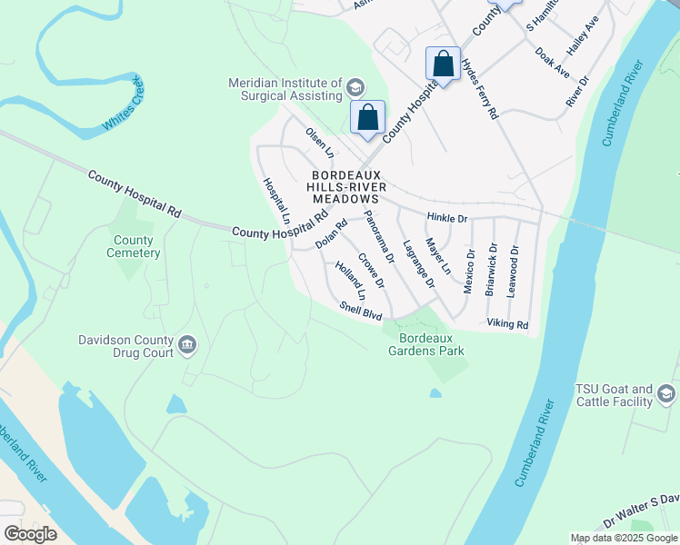 map of restaurants, bars, coffee shops, grocery stores, and more near 1451 Snell Boulevard in Nashville