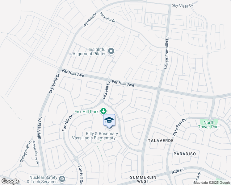 map of restaurants, bars, coffee shops, grocery stores, and more near 92 Lomita Heights Drive in Las Vegas