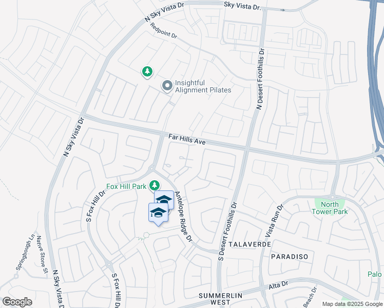 map of restaurants, bars, coffee shops, grocery stores, and more near 52 Alamere Falls Drive in Las Vegas