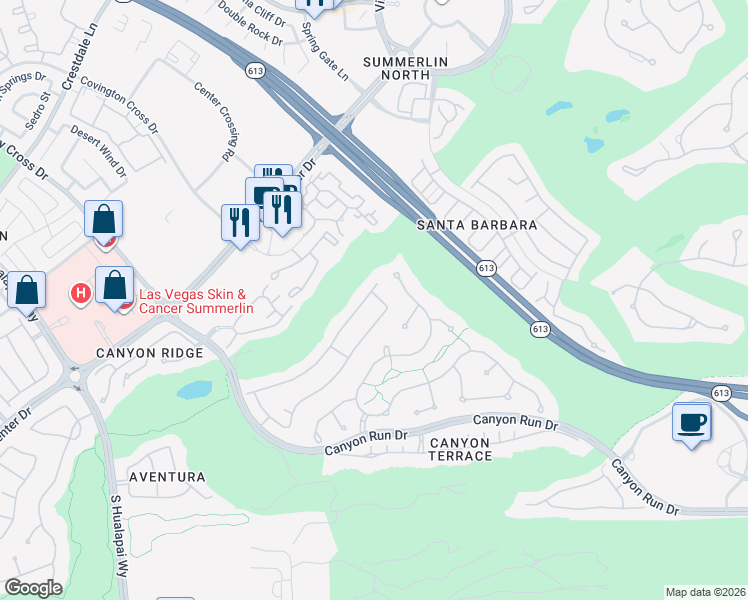 map of restaurants, bars, coffee shops, grocery stores, and more near 724 Pinnacle Heights in Las Vegas