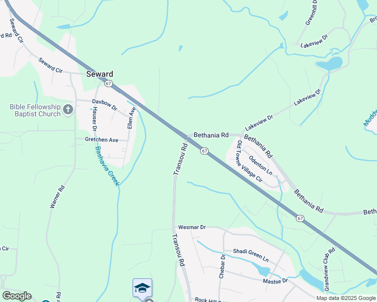 map of restaurants, bars, coffee shops, grocery stores, and more near 4371 Transou Road in Pfafftown