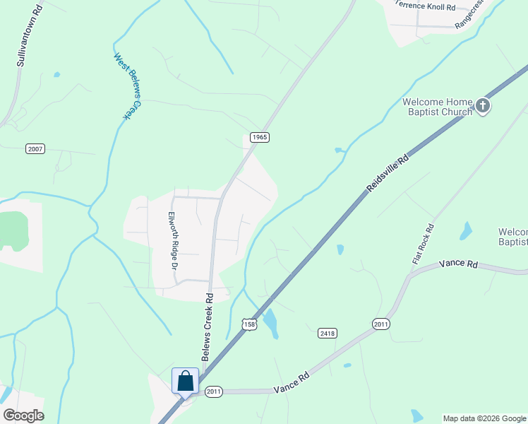 map of restaurants, bars, coffee shops, grocery stores, and more near 6778 Eldred Road in Walkertown
