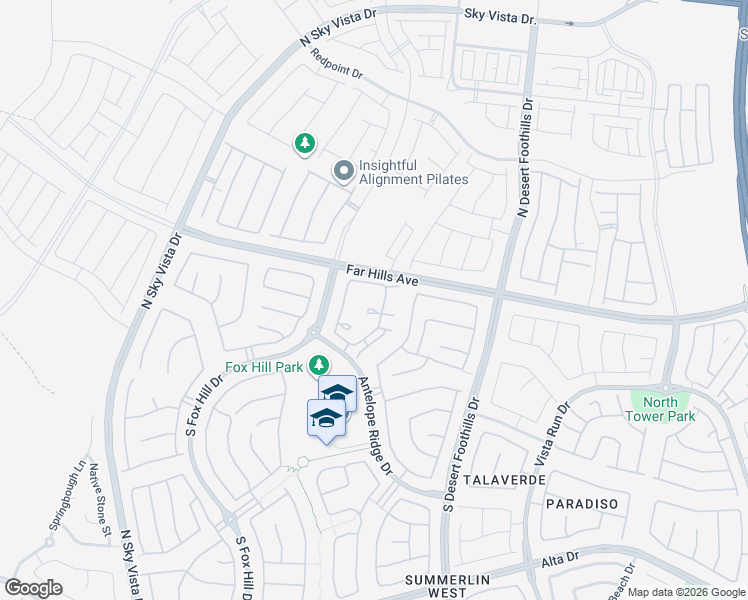 map of restaurants, bars, coffee shops, grocery stores, and more near 49 Alamere Falls Drive in Las Vegas