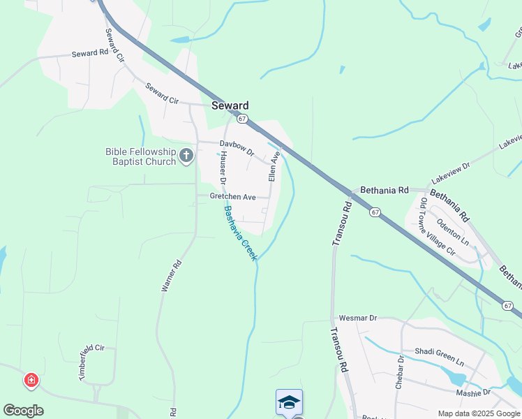 map of restaurants, bars, coffee shops, grocery stores, and more near 4860 Ellen Avenue in Pfafftown