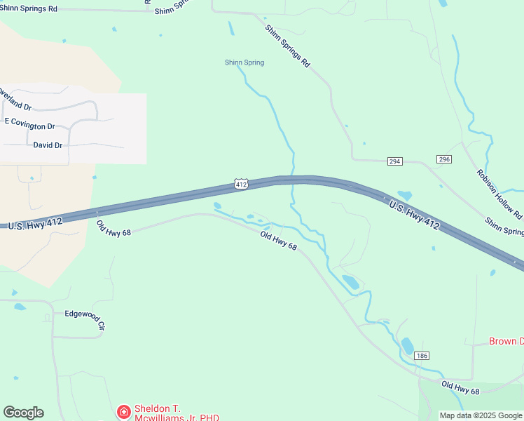 map of restaurants, bars, coffee shops, grocery stores, and more near 19746 Old Highway 68 in Siloam Springs