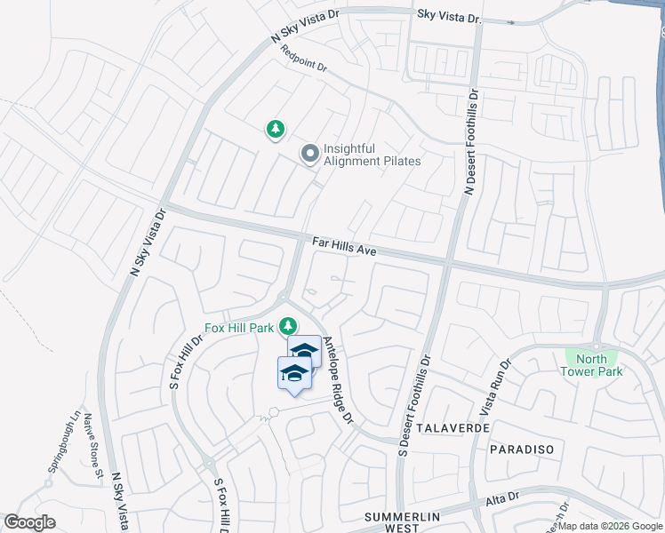 map of restaurants, bars, coffee shops, grocery stores, and more near 36 Lomita Heights Drive in Las Vegas