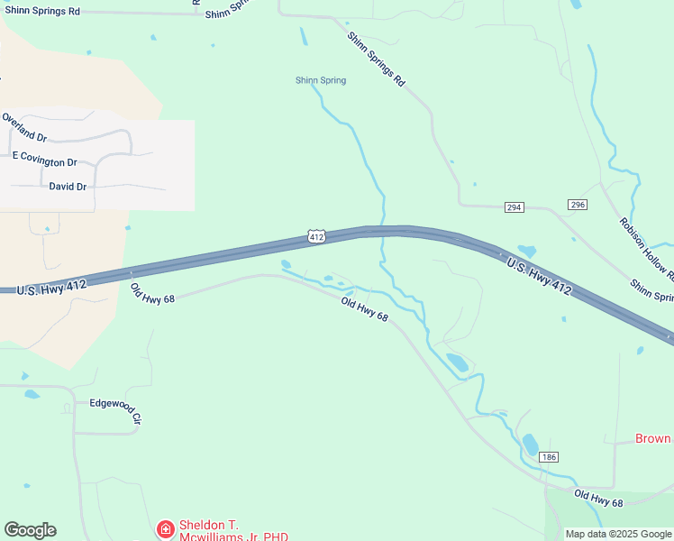 map of restaurants, bars, coffee shops, grocery stores, and more near 19746 Old Highway 68 in Siloam Springs
