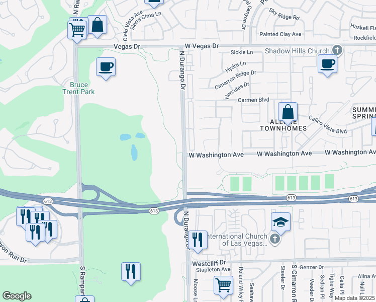 map of restaurants, bars, coffee shops, grocery stores, and more near 901 Nevada Sky Street in Las Vegas