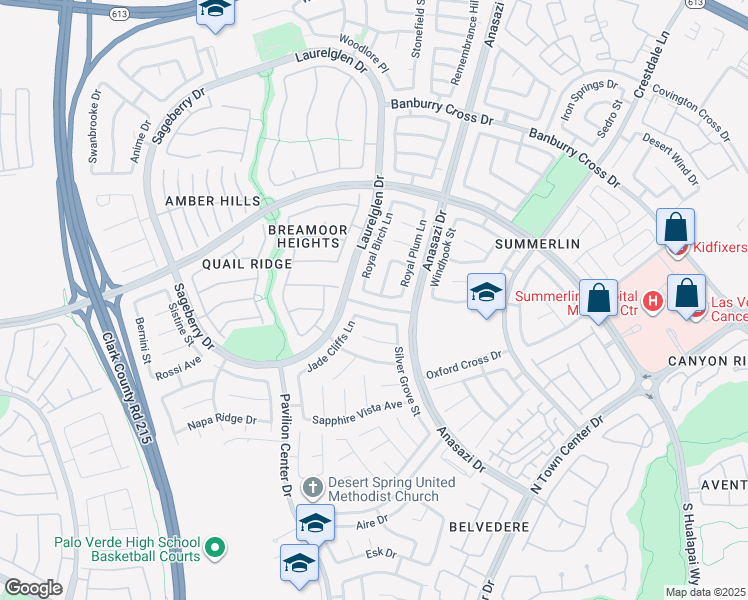 map of restaurants, bars, coffee shops, grocery stores, and more near 10629 Redwood Grove Avenue in Las Vegas