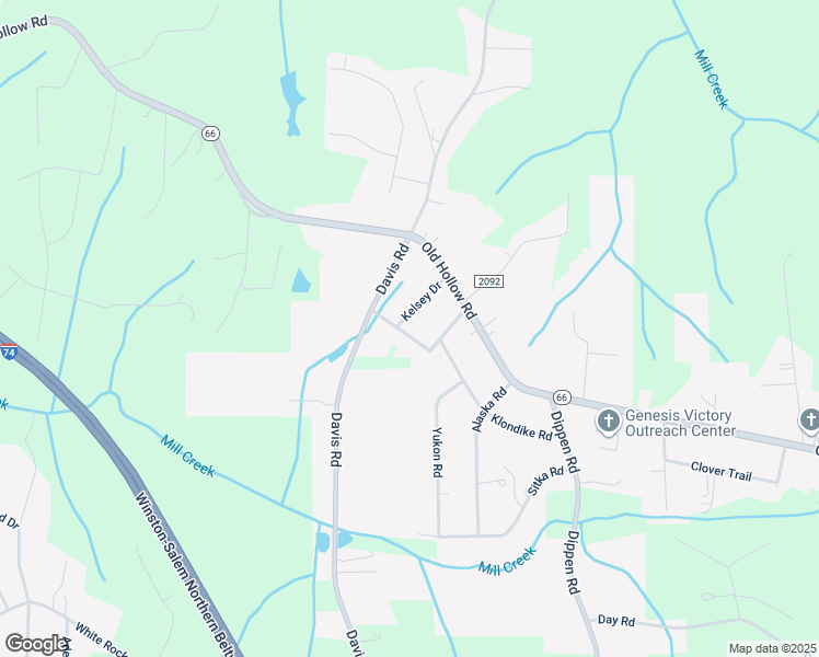 map of restaurants, bars, coffee shops, grocery stores, and more near 4605 Kelsey Drive in Walkertown