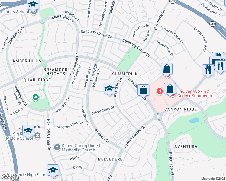 map of restaurants, bars, coffee shops, grocery stores, and more near 808 Midpride Street in Las Vegas
