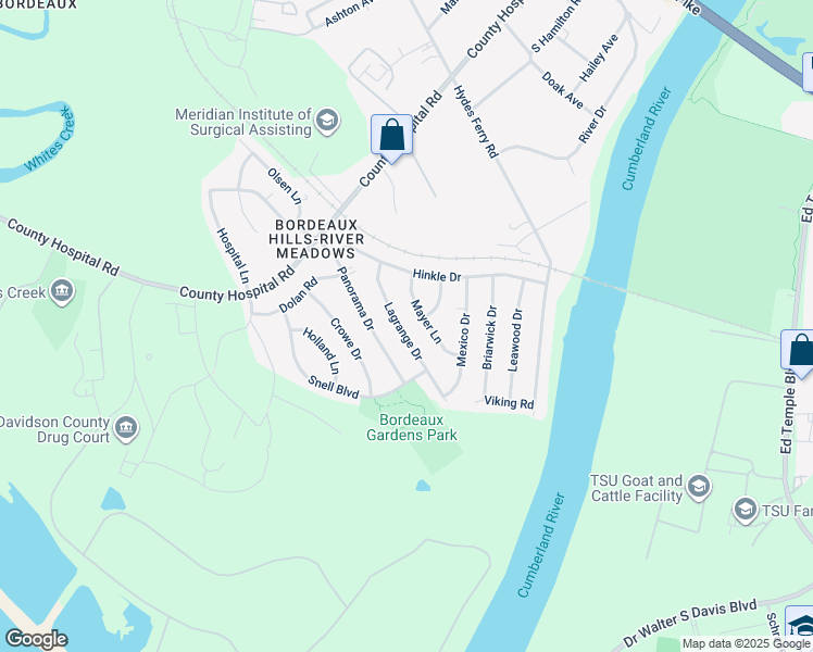 map of restaurants, bars, coffee shops, grocery stores, and more near 3220 Lagrange Drive in Nashville