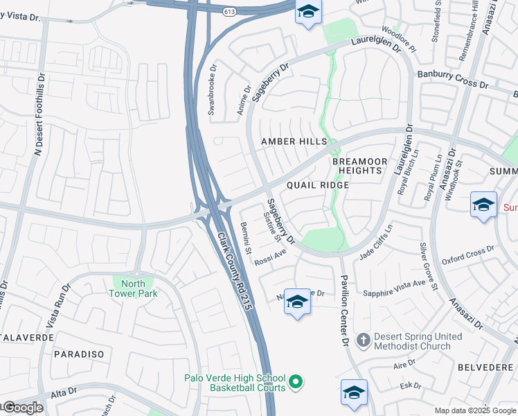 map of restaurants, bars, coffee shops, grocery stores, and more near 11019 Calder Avenue in Las Vegas