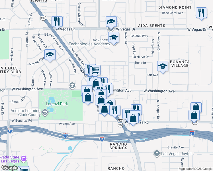 map of restaurants, bars, coffee shops, grocery stores, and more near 913 Jade Plant Street in Las Vegas
