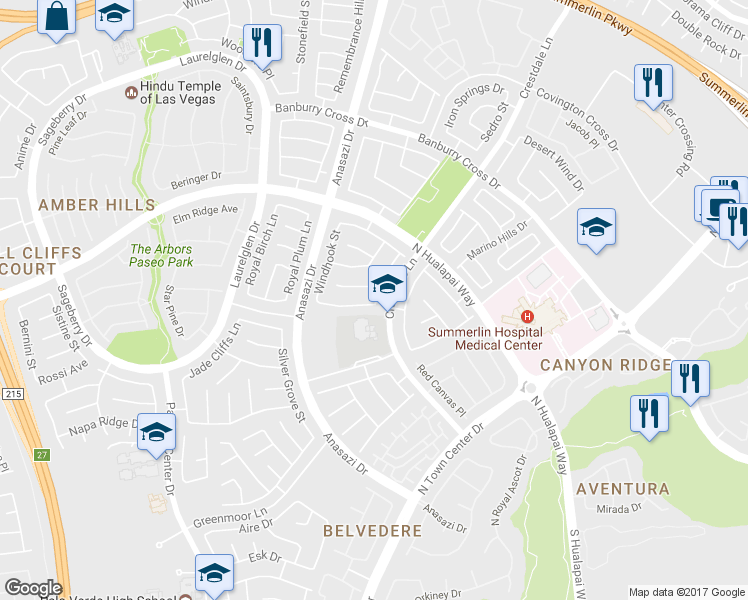map of restaurants, bars, coffee shops, grocery stores, and more near 10404 Shadowland in Las Vegas