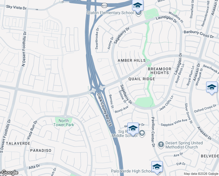 map of restaurants, bars, coffee shops, grocery stores, and more near 11112 Calder Avenue in Las Vegas