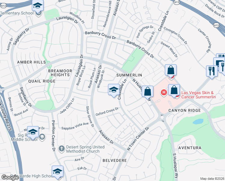 map of restaurants, bars, coffee shops, grocery stores, and more near 10412 Shadowland Avenue in Las Vegas