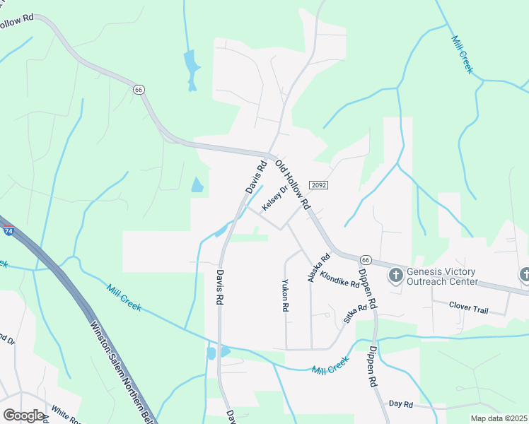 map of restaurants, bars, coffee shops, grocery stores, and more near 4605 Kelsey Drive in Walkertown