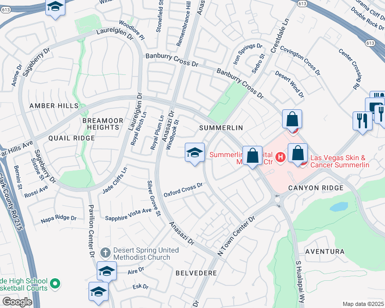 map of restaurants, bars, coffee shops, grocery stores, and more near 10412 Shadowland Avenue in Las Vegas