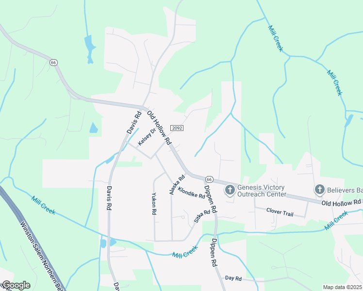 map of restaurants, bars, coffee shops, grocery stores, and more near 1817 Old Hollow Road in Walkertown