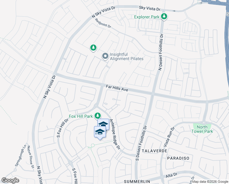 map of restaurants, bars, coffee shops, grocery stores, and more near 36 Lomita Heights Drive in Las Vegas