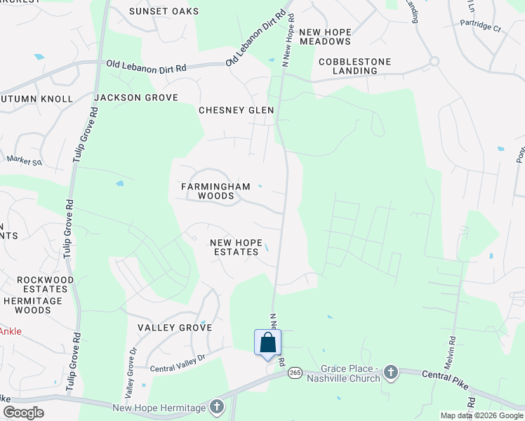 map of restaurants, bars, coffee shops, grocery stores, and more near 4011 Farmingham Woods Drive in Nashville