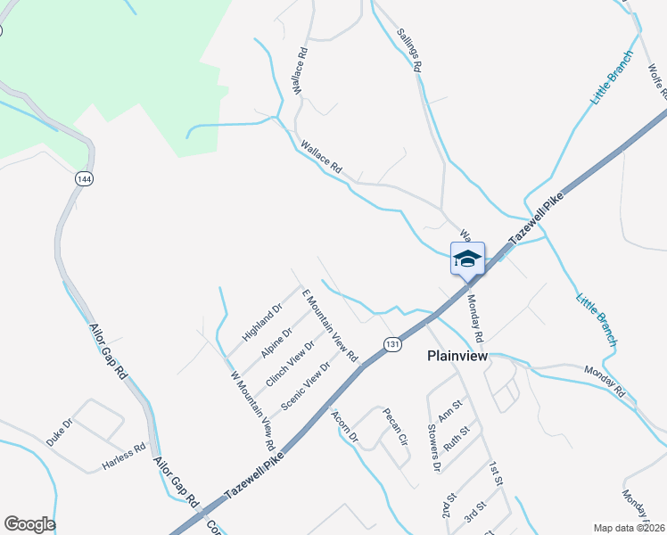 map of restaurants, bars, coffee shops, grocery stores, and more near 160 Smith Road in Corryton