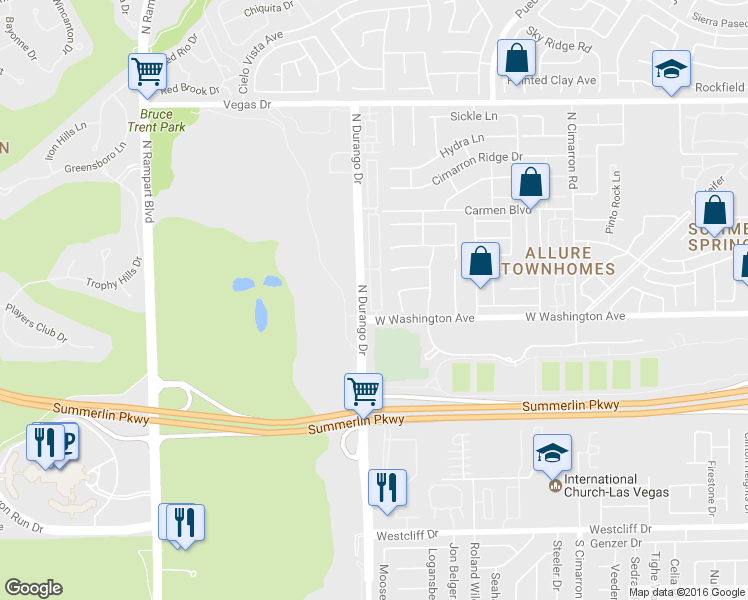 map of restaurants, bars, coffee shops, grocery stores, and more near 924 Nevada Sky Street in Las Vegas