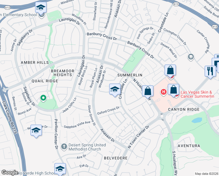 map of restaurants, bars, coffee shops, grocery stores, and more near 10505 Prime View in Las Vegas