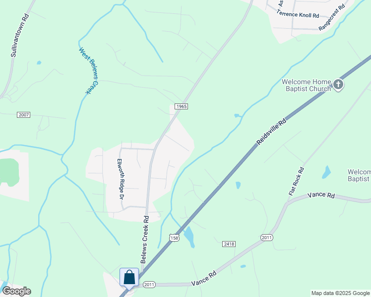 map of restaurants, bars, coffee shops, grocery stores, and more near 6764 Eldred Road in Walkertown