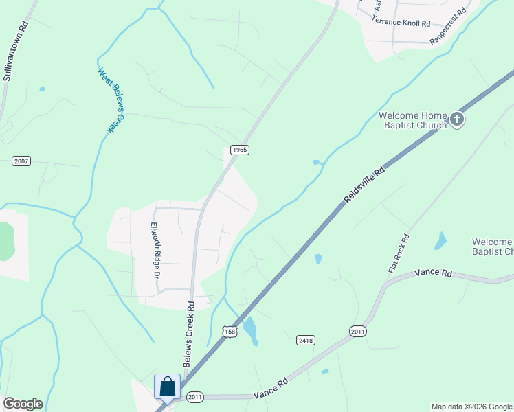 map of restaurants, bars, coffee shops, grocery stores, and more near 6778 Eldred Road in Walkertown
