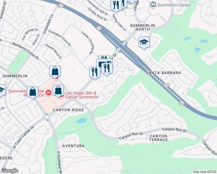 map of restaurants, bars, coffee shops, grocery stores, and more near 904 Domnus Lane in Las Vegas