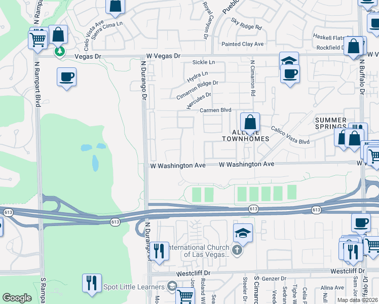 map of restaurants, bars, coffee shops, grocery stores, and more near 904 Carmel Shores Drive in Las Vegas