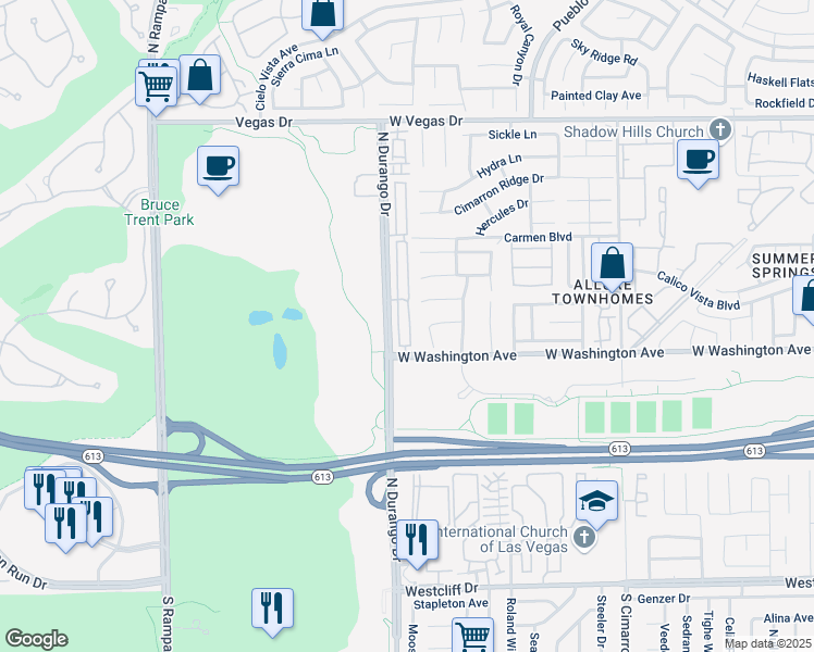 map of restaurants, bars, coffee shops, grocery stores, and more near in Las Vegas