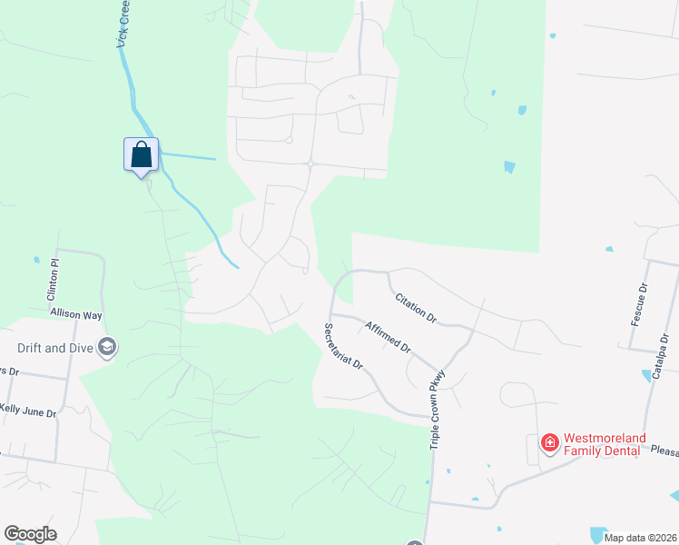 map of restaurants, bars, coffee shops, grocery stores, and more near 1059 Secretariat Drive in Mt. Juliet