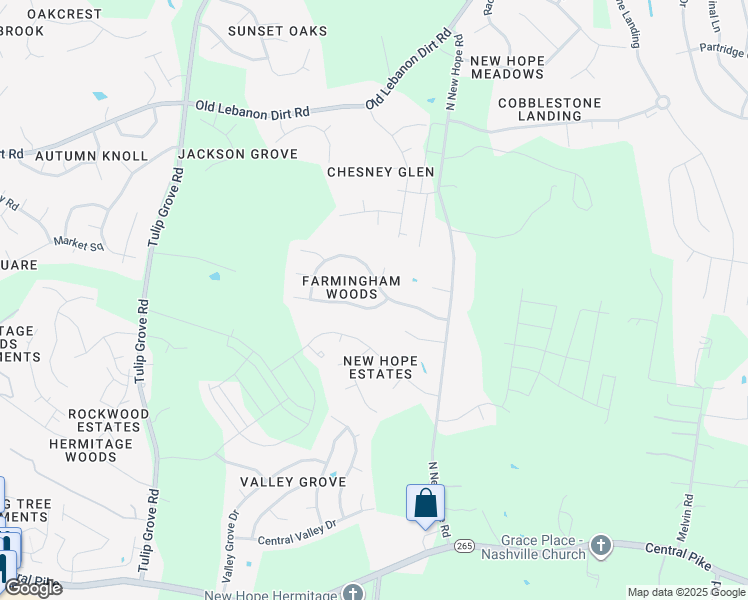 map of restaurants, bars, coffee shops, grocery stores, and more near 5504 Knollcrest Court in Nashville