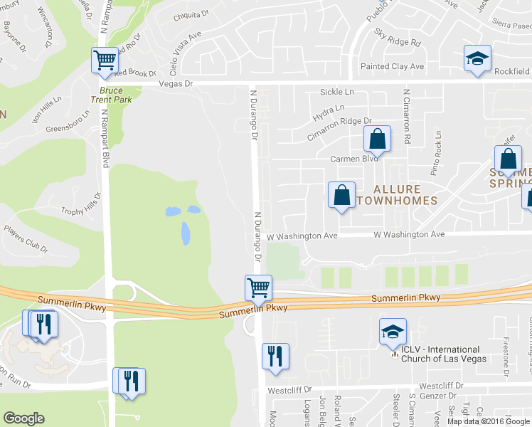 map of restaurants, bars, coffee shops, grocery stores, and more near 1012 Nevada Sky Street in Las Vegas