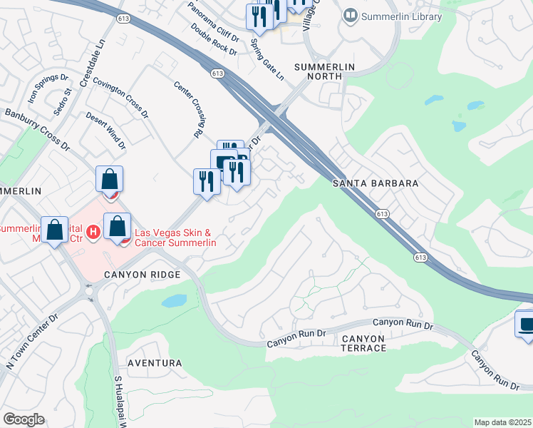 map of restaurants, bars, coffee shops, grocery stores, and more near 1008 Domnus Lane in Las Vegas