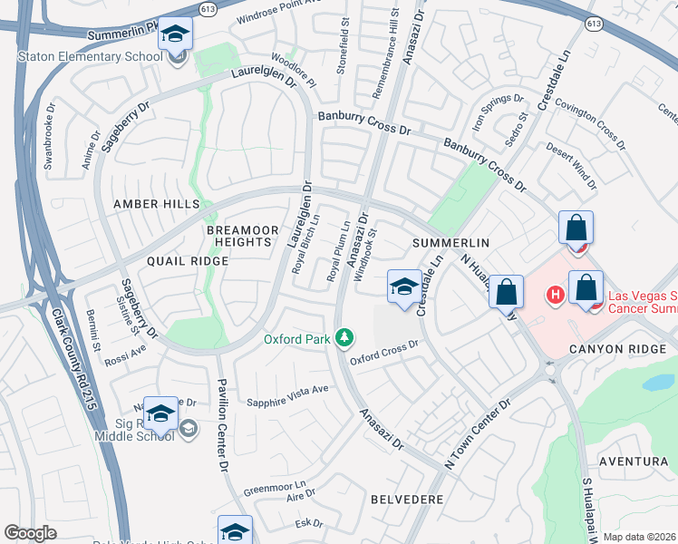 map of restaurants, bars, coffee shops, grocery stores, and more near 920 Royal Plum Lane in Las Vegas