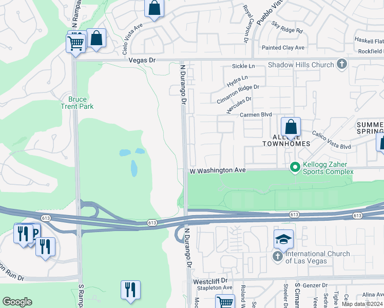 map of restaurants, bars, coffee shops, grocery stores, and more near 1012 Nevada Sky Street in Las Vegas