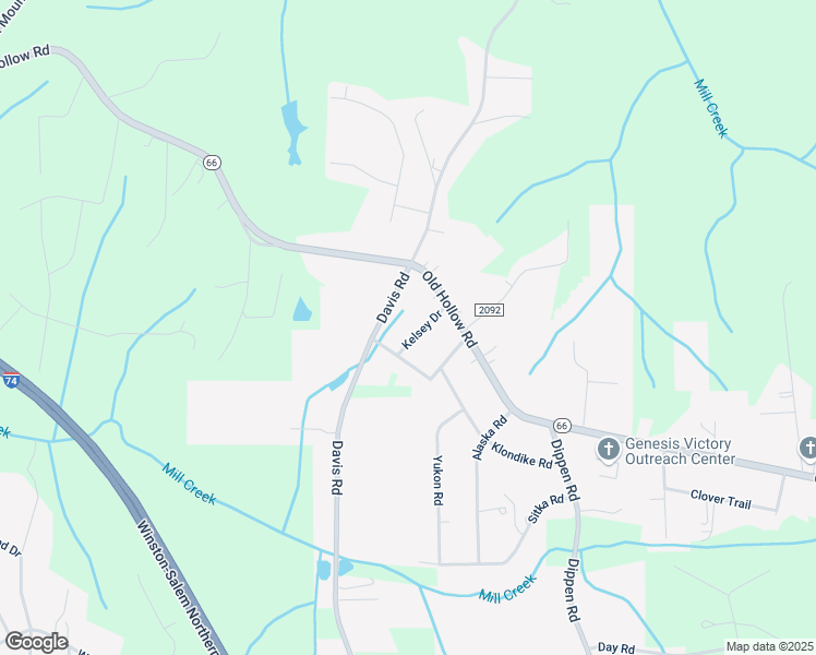 map of restaurants, bars, coffee shops, grocery stores, and more near 4656 Kelsey Drive in Walkertown