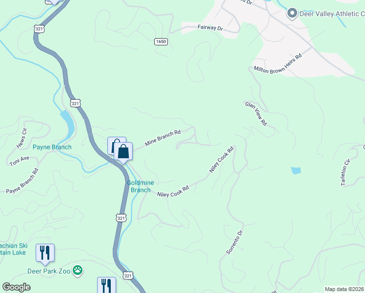 map of restaurants, bars, coffee shops, grocery stores, and more near 129 Twisted Laurel Lane in Blowing Rock