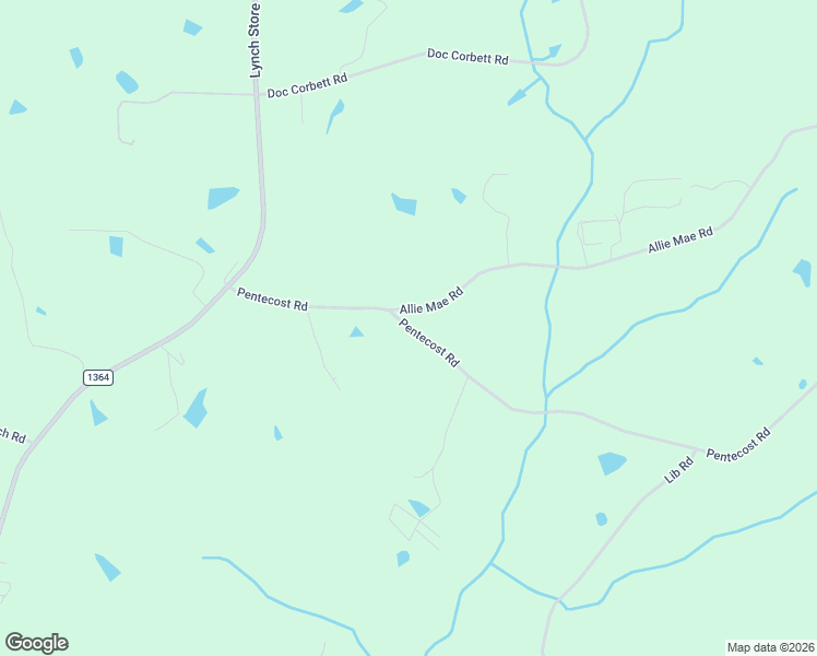 map of restaurants, bars, coffee shops, grocery stores, and more near Pentecost Road in Mebane