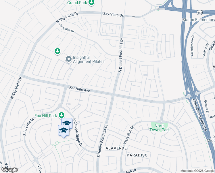 map of restaurants, bars, coffee shops, grocery stores, and more near 85 Sarabeth Street in Las Vegas